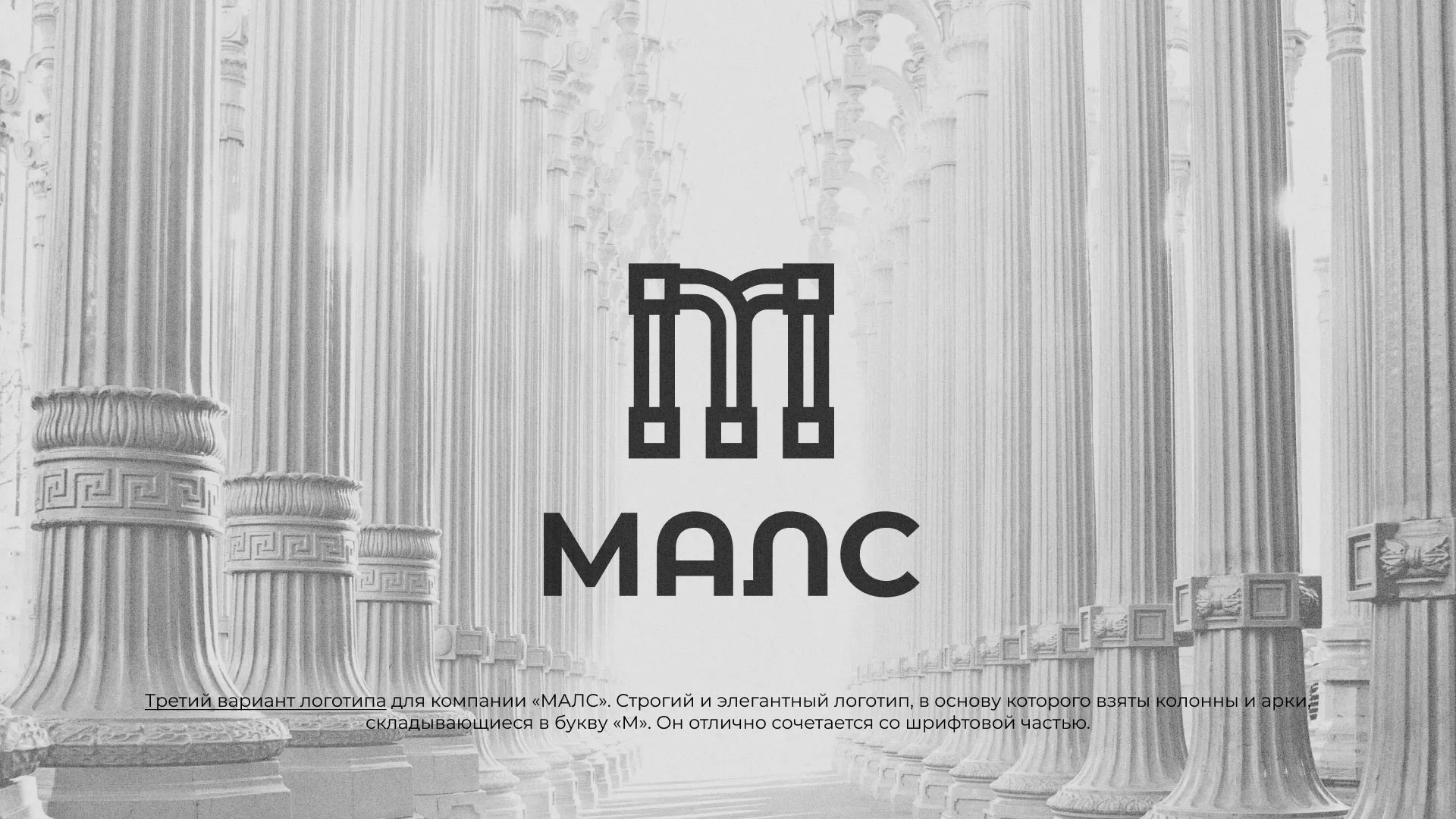 Разработка логотипа компании «МАЛС» в Алзамае